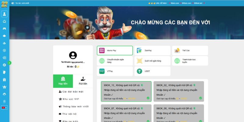 99OK LIB - Link Vào Trang Chủ 99OK Mới Nhất 2026 26 Quy trình nạp tiền